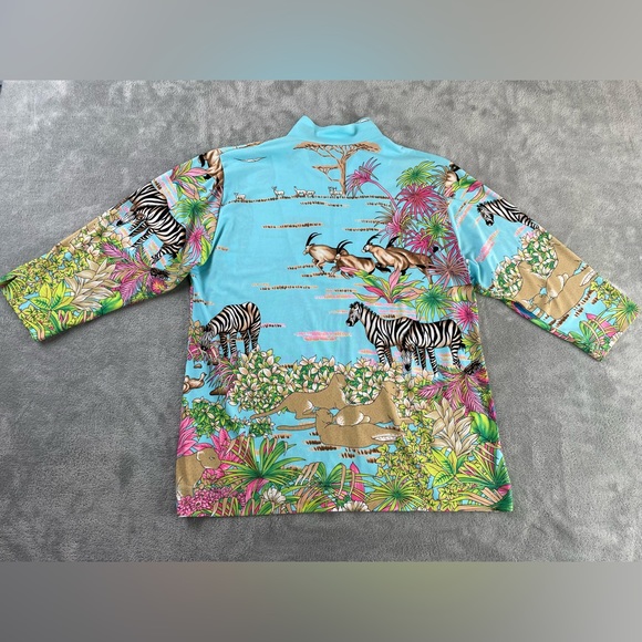 Jackets Galore John Farrah 1/4 Zip Lightweight Pullover Jungle Animals Women’s M - Picture 16 of 16